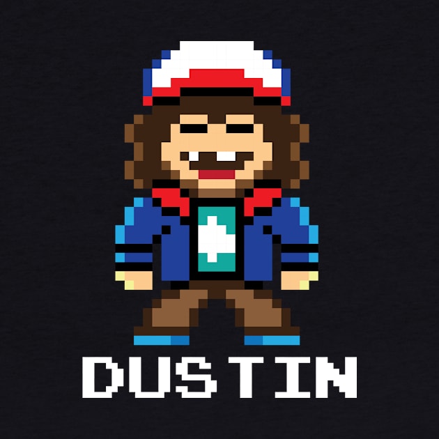 Stranger Things Dustin Pixel Character by Rebus28